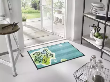 Стирка+сушка ковриком Kleen-Tex "Turtle Splash", прямоугольный Wash+dry by Kleen-Tex 50х75 см, цвет bunt