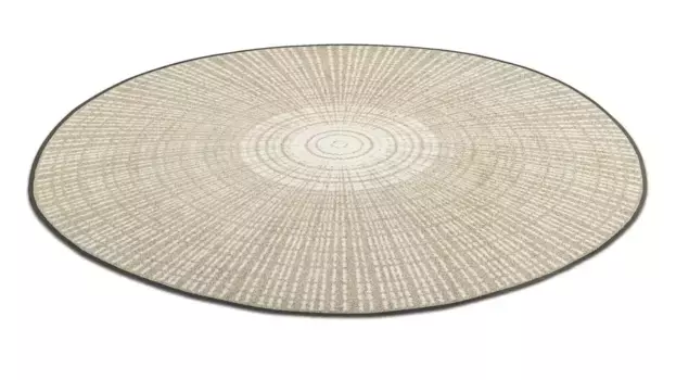 Стирка+сушка ковролина Kleen-Tex "Каскара бежевый", круглый Wash+dry by Kleen-Tex 115х115 см, 115 см, бежевый