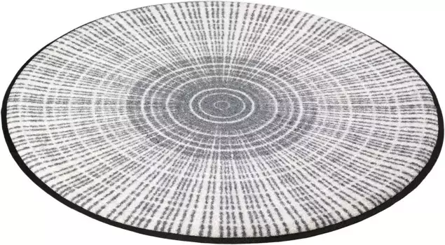 Стирка+сушка коврового покрытия Kleen-Tex "Cascara", круглый, нескользящий, подходит для использования внутри и снаружи помещений, моющийся, гостиная Wash+dry by Kleen-Tex 85 см, серый