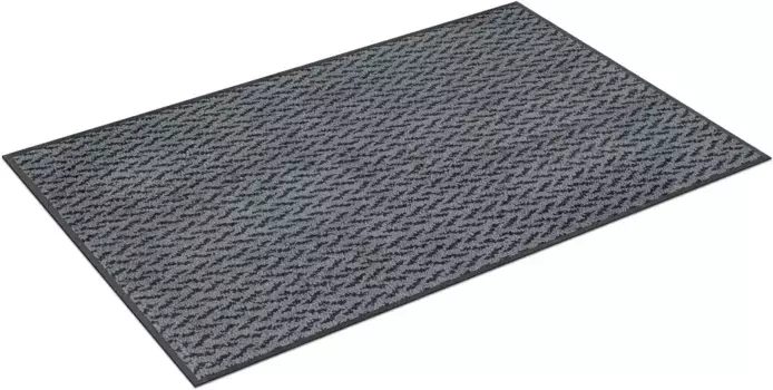 Стирка+сушка коврового покрытия Kleen-Tex "Duo Denim", прямоугольной формы, нескользящий, подходит для использования внутри и снаружи помещений, можно стирать Wash+dry by Kleen-Tex 75х120 см, серый