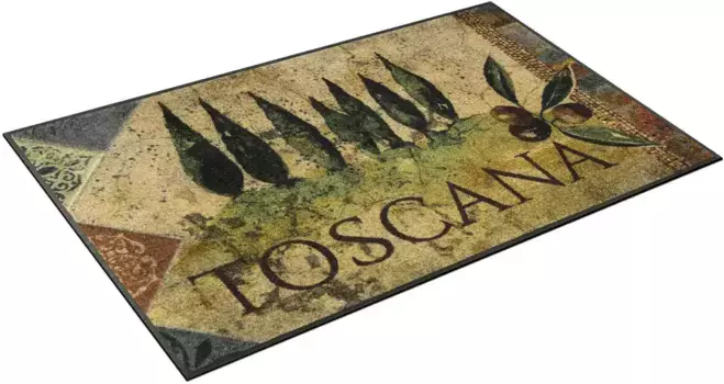 Стирка+сушка от Kleen-Tex. Ковер Estate Toscana, прямоугольный, противоскользящий, подходит для использования внутри и снаружи помещений, можно стирать Wash+dry by Kleen-Tex 75х120 см, коричневый