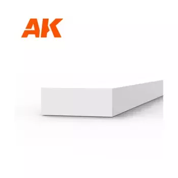 Стирольная полоса - 1,5 х 4 х 350 мм., High Quality Modeling Styrene