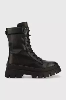 Стив Мэдден рабочие из кожи Fezza Steve Madden, черный