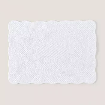 Стёганая салфетка Zara Home с резьбой, белый