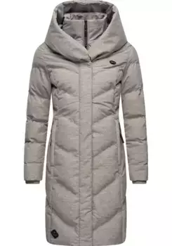 Стёганое пальто Ragwear "Наталка Меланж", стеганое женское зимнее пальто с капюшоном на подкладке, коричневый