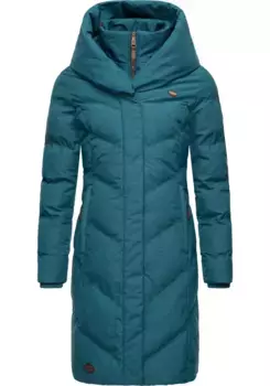 Стёганое пальто Ragwear "Наталка Меланж", стеганое женское зимнее пальто с капюшоном на подкладке, цвет Ocean
