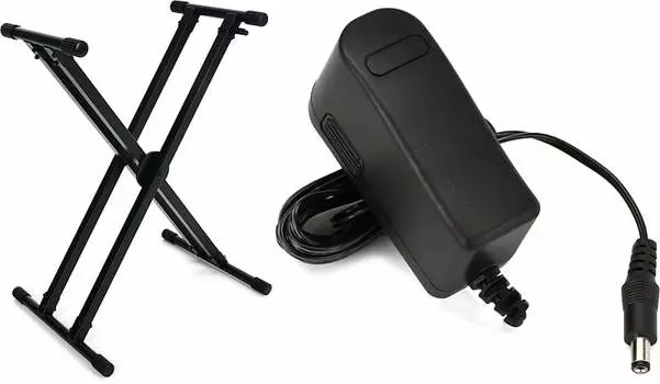 Стойка для клавишных On-Stage KS8291XX с герметичным конструктивным комплектом и блоком питания Yamaha PA130 12 В, 1000 мА Yamaha + On-Stage PA130=1 KS8291XX=1