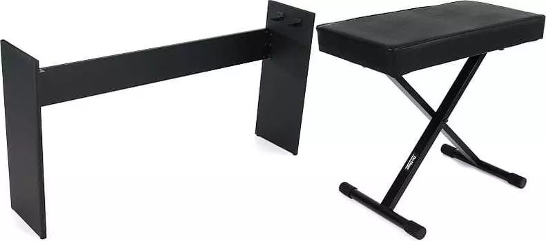 Стойка Roland KSC-70 для цифрового пианино FP-30x — черный комплект со сценическими подставками KT7800+ Deluxe X-Style Bench Roland + On-Stage KSC-70-BK=1 KT7800+=1