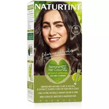 Стойкая краска для волос 4G Золотой каштан 170мл, Naturtint