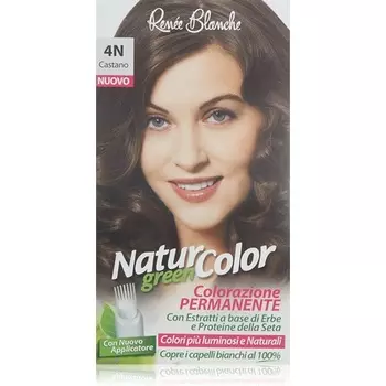 Стойкая краска для волос Natur Color Green 4 Коричневая, Renee' Blanche S.R.L