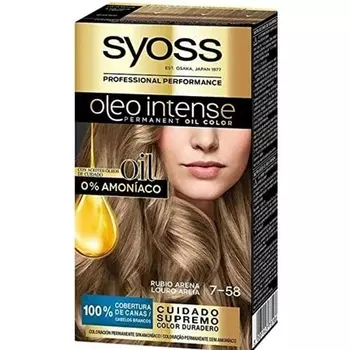 Стойкая краска для волос Oleo Intense 7-58 Песочный блондин, Syoss