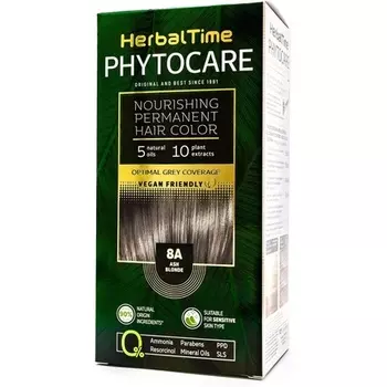 Стойкая краска для волос Phytocare, цвет пепельно-русый 8A Herbal Time