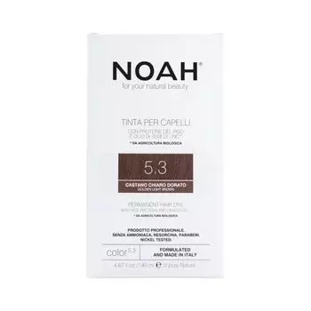 Стойкая краска для волос Tinta per capelli. Noah, цвет 5.3 golden brown, 140 мл