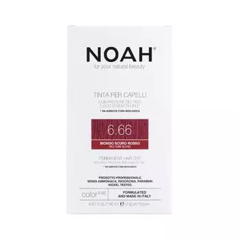 Стойкая краска для волос Tinta per capelli. Noah, цвет 6.66 dark brown red, 140 мл