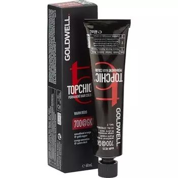 Стойкая краска для волос Topchic 7Ooagk Sensational Orange с золотисто-медным покрытием 60 мл, Goldwell