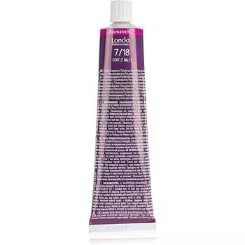 Стойкая крем-краска для волос, 7/18 Средний блондин Пепельно-жемчужный, 60 мл, Londa