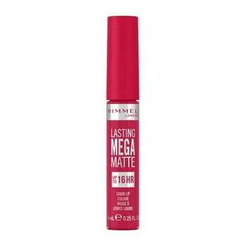 Стойкая матовая жидкая помада 910 Fuchsia Flush, 7,4 мл Lasting Mega Matte, Rimmel