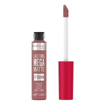 Стойкая мегаматовая жидкая помада Rimmel, цвет 110 blush, 7,4 мл