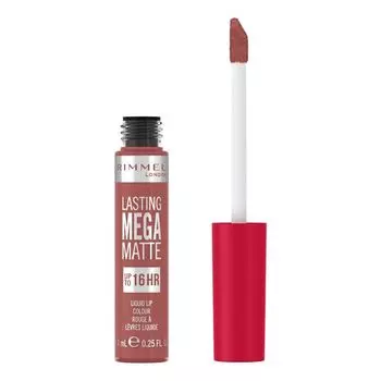 Стойкая мегаматовая жидкая помада Rimmel, цвет 200 pink blink?, 7,4 мл
