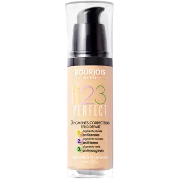 Стойкая покрывающая основа spf10 светлая ваниль 51 Bourjois 123 Perfect, 30 мл
