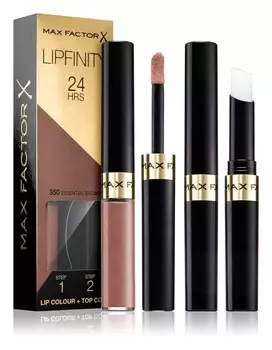 Стойкая помада с бальзамом Max Factor Lipfinity Lip Colour, оттенок 350 Essential Brown