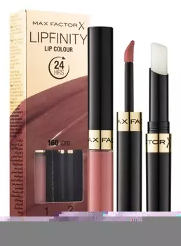 Стойкая помада с бальзамом Max Factor Lipfinity Lip Colour, оттенок 160 Iced