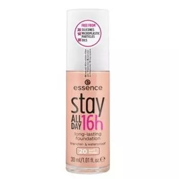 Стойкая тональная основа Stay All Day 16H, 20 оттенков нежного нюдового цвета, 30 мл Essence