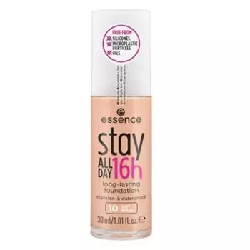 Стойкая тональная основа Stay All Day 16H, оттенок 10 Soft Beige, 30 мл Essence