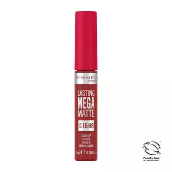 Стойкая жидкая матовая помада 500 fire starter Rimmel Lasting Mega Matte, 7,4 мл