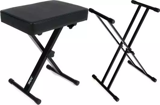 Стойки для сцены KT7800 Трехпозиционная скамья X-Style в комплекте с каркасами Gator GFW-KEY-2000X Deluxe X-Style Keyboard Stand On-Stage + Gator Frameworks KT7800=1 GFW-KEY-2000X=1