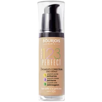 Стойкий кроющий тональный крем spf10 светло-бежевый 53 Bourjois 123 Perfect, 30 мл
