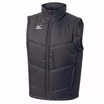 Стоковый мужской черный жилет Mizuno, черный