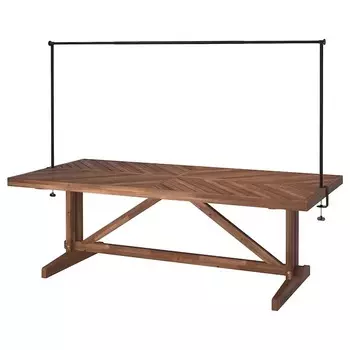 Стол Ikea Vrmans/helge Decorative Bar For Outdoor Use, коричневый, черный, 220 см