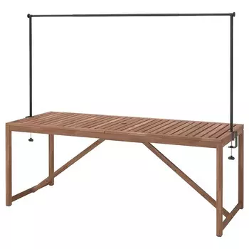 Стол Ikea Vrmans/helge Decorative Bar For Outdoor Use, светло-коричневый, черный, 200 см