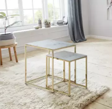 Стол раскладной ACTONA GROUP "Алина", (комплект, 2 шт., комплект из 2 шт.), столешница из безопасного прозрачного стекла 45х50х45 см, белый/хром