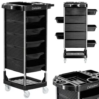 Стол-тележка парикмахера на колесах для окрашивания Х8-2 Шкаф для салона красоты с выдвижными ящиками Calissimo