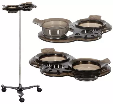 Стол-тележка парикмахера на колесах для окрашивания Т0150-1 для салона красоты стол на штативе Calissimo