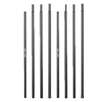 Столб для навеса Pelliot, 4 секции, кронштейн для навеса из железной трубы, опорный столб для палатки на открытом воздухе, фойе, очень длинный, толстый столб, черный обсидиан, 2,2 метра, 4 секции