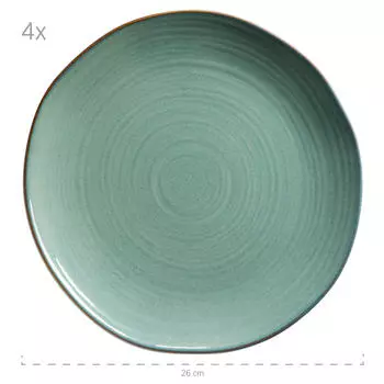 Столичный сервиз nottingham 8 предметов Mser, зеленый/бирюзовый