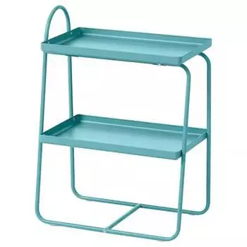 Столик прикроватный Ikea Hattasen Shelf Unit, бирюзовый