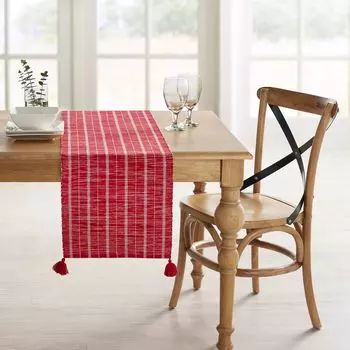 Столовая дорожка Food Network в рубчик, красная полоска, 72 дюйма