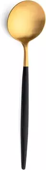 Столовая ложка GOA Single Item, черный x золотой, GO.05 GB Cutipol, Black X Gold