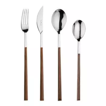 Столовые приборы PINTI 1929 SUSHI QUEEN из красного дерева, 24 предмета, дизайн из нержавеющей стали Pintinox