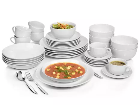 Столовый набор Snger, 35x34x46,5 см, белый