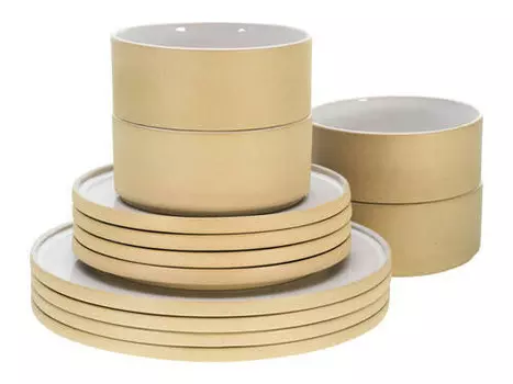 Столовый сервиз Creatable, белый/песочный