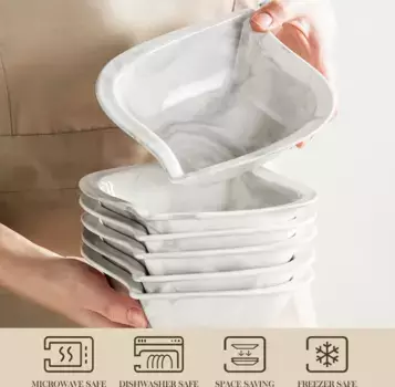 Столовый сервиз MALACASA, серый