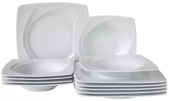 Столовый сервиз празднование белый 12 предм Creatable, белый