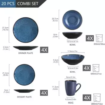 Столовый сервиз Sonstige, синий