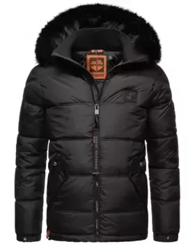 Stone Harbour Стеганая куртка "Zarlaan", с капюшоном, стеганая зимняя куртка со съемным капюшоном, черный