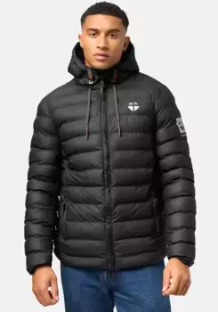 Stone Harbour зимняя куртка "Захару", с капюшоном, непромокаемая, стеганая дождевик на зиму, черный